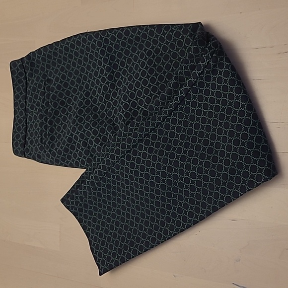 NWOT KENAR Stretch Blue and Green Patterned Trousers with Pockets - Picture 13 of 13